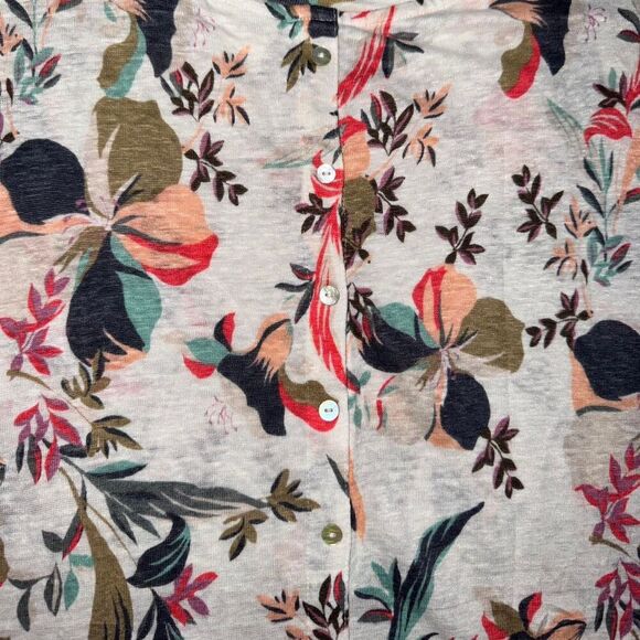 Floral Tank Top with Button Back - Picture 6 of 6